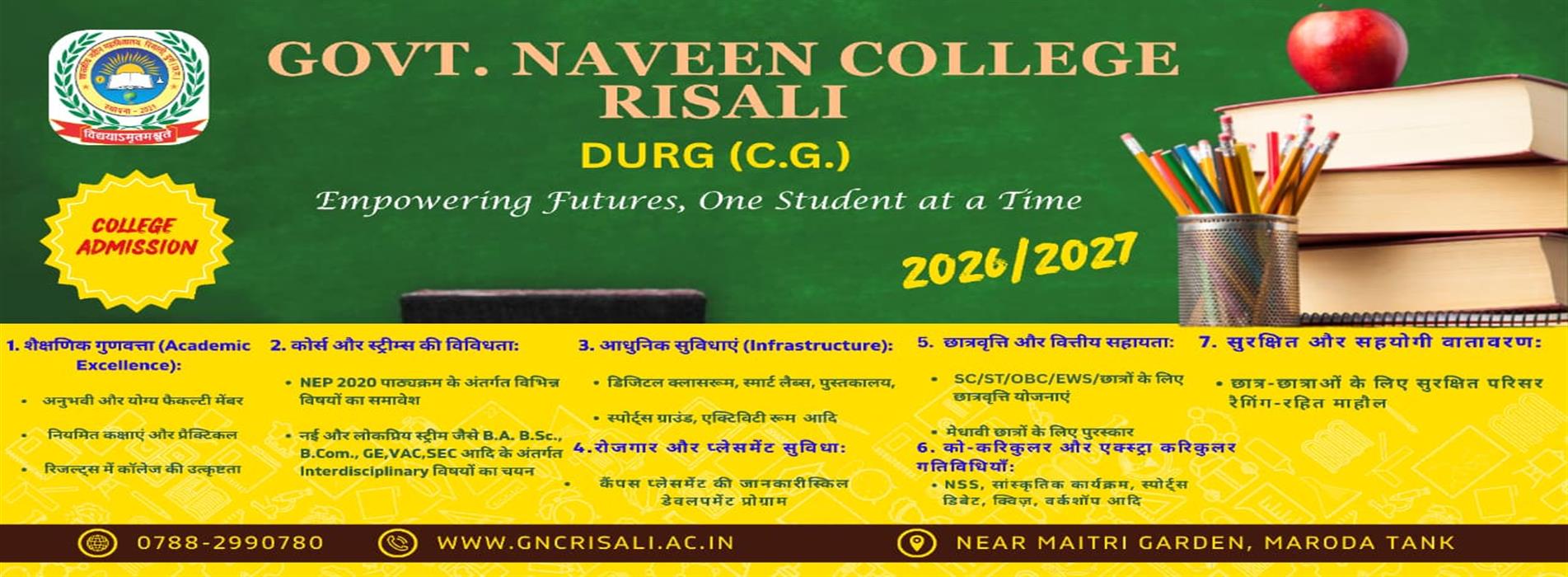 Govt College Risali | Govt Naveen College Risali - Admission Open 2026-27